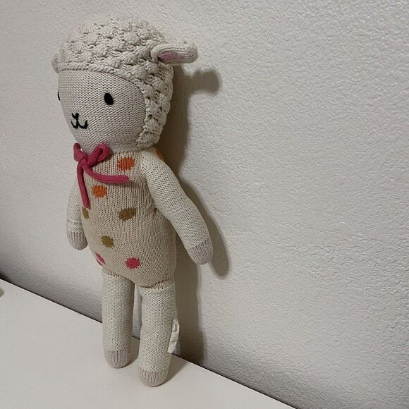 Cuddle + Kind Lucy the Lamb Plush Knit Handmade Doll Stuffed Animal 20" - Picture 9 of 16